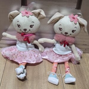 Sunny Days Entertainment Adorable Plush Dog Dolls with Pink